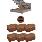 Mikasso 6 Adet Kapitoneli Baza Altı Hurç 60X40X22 (Taba) Tela 60 x 40 Kahverengi Tr
