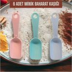 Mikasso 6 Adet Minik Baharat Kaşığı Plastik Çok Renkli