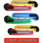 Mikasso 6 Adet Plastik Maket Bıçağı Falçata Büyük Geniş Bıçak