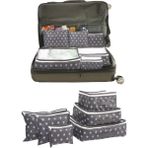 Mikasso 6'lı Valiz Düzenleyici Bavul Içi Organizer Set Seyahat Hurcu - Yıldız Desen Gri Tr