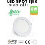 Mikasso 6W Slim LED Spot – Beyaz Işık, 490 Lümen, Beyaz Kasa, 11.8 Cm, 220V, 15000 Saat Ömür