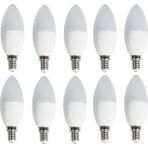 Mikasso 7 W Buji LED Ampül E14 -Ince E14 Duy-Avize AMPÜLÜ-3000K Günışığı (6 Adet) - Çok Renkli