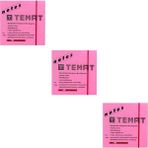 Mikasso 75 x 75 mm Fosforlu Pembe Postit - Yapışkanlı Kağıt 3'lü Yapışkanlı Not Kağıdı - Çok Renkli