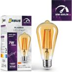 Mikasso 7W E27 Filament LED Ampul - Dim Edilebilir - DST58 - Çok Renkli