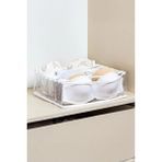Mikasso 8 Bölmeli Şeffaf Sütyen Düzenleyici Çekmece Dolap Içi Organizer 36 x 29 x 12 cm Belirtilmemiş Beyaz