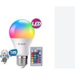 Mikasso 9W Rgb LED Lamba Ampül Renk Değiştiren Uzaktan Kumandalı - Çok Renkli