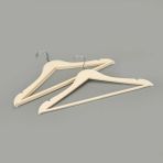 Mikasso Ahşap Görünümlü 3'lü Plastik Askı - Krem - 43X23 cm Plastik Krem Tr