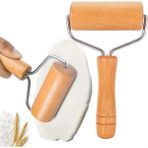 Mikasso Ahşap Saplı Hamur Açıcı - Silindir Hamur Açıcı-Pratik Hamur Şekillendirici Plastik