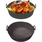 Mikasso Airfryer Silikon Pişirme Kabı - Hava Fritözü Kabı -Airfryer Aksesuar - Tüm Airfryer'lara Uyumlu Sili