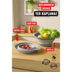 Mikasso Akordiyon Katlanır Süzgeç Yer Kaplamaz Çeyiz Için Pratik Mutfak Ürünü Kamp Süzgeçi 1800ML Plastik