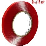 Mikasso Akrilik Çift Taraflı Köpük Montaj Bandı EN:10MM BOY:11MT