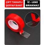 Mikasso Akrilik Silikon Bant Şeffaf Çift Taraflı Çok Amaçlı Extra Güçlü 18MM x 2mt Şeffaf