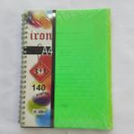 Mikasso Alfa Iron 3+1 Spiralli Ayraçlı Plastik Kapak Defter Yumuşak Spiralli Kareli Büyük Boy Çok Renkli Oku