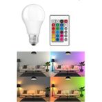 Mikasso Ampul LED Renk Değiştiren Kumandalı Rgb 9W Beyaz Lamba ve Renkli Ampul