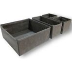 Mikasso Antrasit 4'lü Çekmece Içi Düzenleyici Organizer Set - Çok Amaçlı Dolap Içi Kutu Seti Kumaş Gri