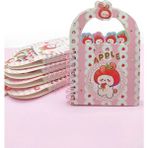 Mikasso Apple Elma Tavşan Ayraçlı A6 Not Defteri (10X15 Cm) - Çiçekli Tavşan Sert Spiralli Çizgili Küçük Boy - Çok Renkli