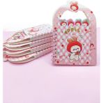 Mikasso Apple Elma Tavşan Ayraçlı A6 Not Defteri (10X15 Cm) - Parti Tavşan Sert Spiralli Çizgili Küçük Boy P - Çok Renkli