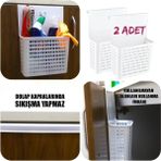 Mikasso Asılabilir Mutfak ve Banyo Dolap Içi Düzenleyici, Dolap Organizatörü, Dolap Sepeti Beyaz Plastik 25