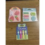 Mikasso Baskılı Desenli Yapışkanlı Notlar Karışık Ölçü 3 Takım ( Postit ) Set 2 Yapışkanlı Not Kağıdı - Çok Renkli