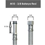 Mikasso Batarya Bağlantı Hortumu Flexi Uzun Pimli 8 cm M10*3/8 50 cm