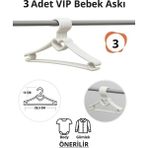 Mikasso Bebek Elbise Askısı 3 Adet Kalp Plastik Beyaz Bebek Kıyafet Askısı Vıp Plastik Beyaz Tr