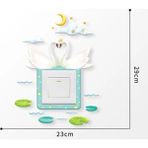 Mikasso Bebek/çocuk Odası Için Lamba Anahtarı ve Priz Silikon Sticker - Kuğu Çifti Çok Renkli Kağıt