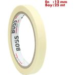 Mikasso Beyaz Renkli Maskeleme Boya Bandı Kağıt Bant En:12 mm Boy:25 mt