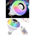 Mikasso Bluetooth Hoparlörlü Kumandalı Rgb Akıllı LED Ampul-12 Renk Yanma Özellikli - Çok Renkli