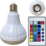 Mikasso Bluetooth Hoparlörlü Rgb LED Ampül Lamba Glrshop Gümüş - Çok Renkli