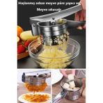 Mikasso Büyük Çelik Patates Ezici Sebze Meyve Püre Yapıcı Ve Meyve Sıkacağı Patetes Püre Yapıcı Çelik