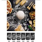 Mikasso Büyük Silikon Hamur Açma Matı 65X45 Yoğurma Pedi Hamur Işi Matı Silikon