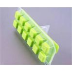 Mikasso Buz Kalıbı Buzluk Yapışmaz Bas Parmak Silikon Kolay Çıkarılabilir Buz Kalıbı Yeşil Plastik Beyaz