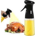 Mikasso Cam Sprey Yağdanlık Airfryer Için Yağdanlık, Püskürtmeli Sprey Cam Şişe Zeytinyağı Püskürtücü Siyah