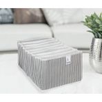 Mikasso Çekmece ve Dolap Içi Akordiyon Large Boy Bez Düzenleyici Kumaş 35 x 26 Gri Tr