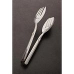 Mikasso Çelik Servis Salata Maşası - 24 cm Paslanmaz Çelik Gri