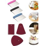 Mikasso Çelik Spatula/hamur Kesici & 3'lü Hamur ve Pasta Şekillendirici ve Kesici Plastik Çok Renkli