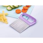 Mikasso Chips Chopper Şekilli Sebze ve Meyve Dilimleyici Paslanmaz Paslanmaz Çelik Çok Renkli