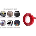 Mikasso Çift Taraflı Bant Silikonlu Montaj Bandı 10MM 5 Metre Ev / Ofis / Araç Için Kullanıma Uygun 1 Adet Ş