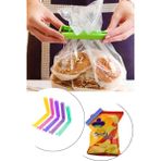 Mikasso Cips Kurabiye Çekirdek Poşeti Kapatıcı Plastik Klips Kapatma Aparatı Plastik Çok Renkli