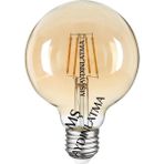 Mikasso CLA18 E27 Duylu 6 Watt Gün Işığı LED Filament Rustik Bal Cam Ampul G95 - Çok Renkli