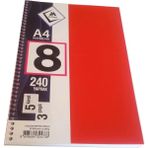 Mikasso College Pp Kapak 8 Bölüm 5 3 Spiralli A4 Büyük Boy 240 Yaprak Ayraçlı Defter Sert Spiralli Kareli Bü - Çok Renkli