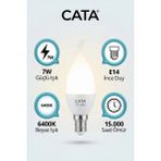 Mikasso CT-4080 LED Buji Ampul E14 7W 6400K Beyaz Işık 680 Lümen (Kıvrık Uçlu) (Ince Duy)