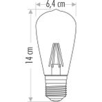 Mikasso CT-4350 Amber Rustik LED Ampul 4W E27 Duylu Dekoratif Filament Lamba 2700K - Çok Renkli