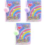 Mikasso Defter Pullu Gökkuşağı Pelüş Ayraçlı 14X20 Çizgili Yumuşak Çizgili Belirtilmemiş Orta Boy Çok Renkli