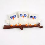 Mikasso Dekoratif Beyaz Baykuş Magnet Süsü Beyaz Polyester - Çok Renkli