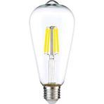 Mikasso Dekoratif Rustik LED Armut Ampul E27 ST64 6W 6500K Beyaz Işık ERD-209 Beyaz