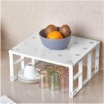 Mikasso Dolap Içi Düzenleyici Raf Tabak Bardak Rafı Metal Raf 1 Adet Metal Yatay Raf Metal 20 x 30 Beyaz