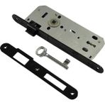 Mikasso Dooraks Oda Kapısı Kilidi Oval Ayna 40 mm Mat Siyah