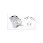 Mikasso Dublex Pvc Atık Su Borusu Pimaş Çift Çatal 100 X 100 Mm.