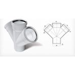 Mikasso Dublex Pvc Atık Su Borusu Pimaş Çift Çatal 70 X 50 Mm.
